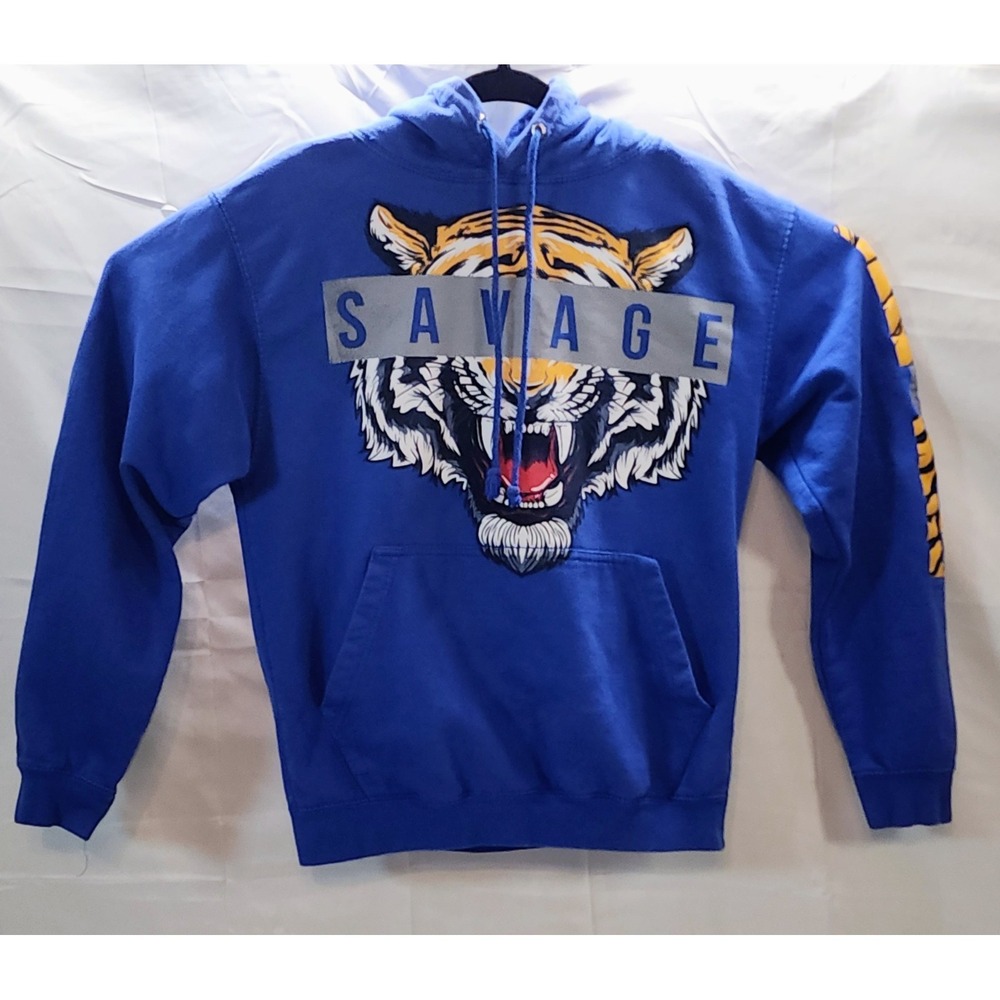 🔥‎ Return To Sender Unisex Savage Tiger Blue Hoodie Unisex Size Small 🐅